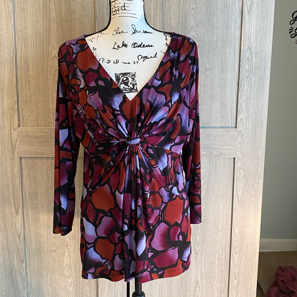 Daisy Fuentes 3/4 Sleeve X-Large Blouse